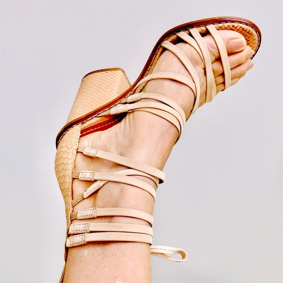 WINDSOR SMITH natural leather Strappy heels - Picture 3 of 11